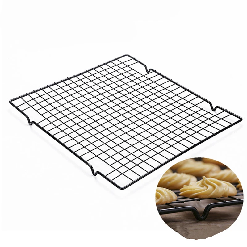 Nonstick Single Layer Stainless Steel Cooling Grid Tray Cake Bread Drying Stand Barbecue Cookie Baking Rack Shelf Kitchen Tools