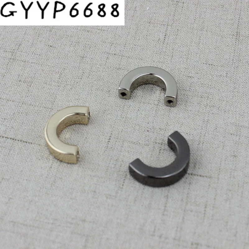 

10pcs 50pcs 15mm inside arch alloy bridge ring u ring bags metal hanger alloy thick u rings for handbags connector accessory