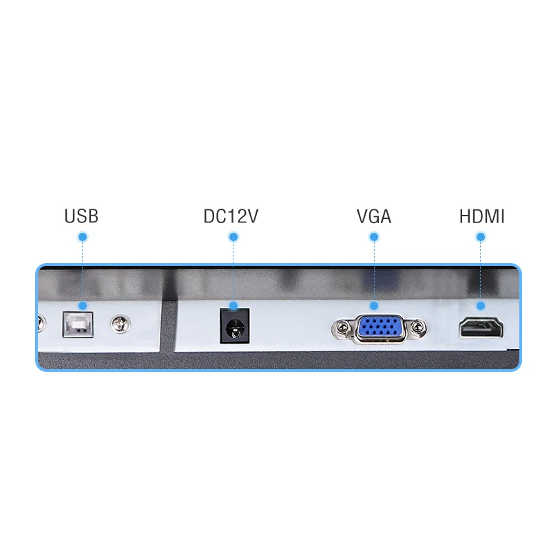 Anmite 12 Inch Touch Screen Computer Monitor PC Capacitive/Resistive Touch Screen Suitable for Industrial, Medical