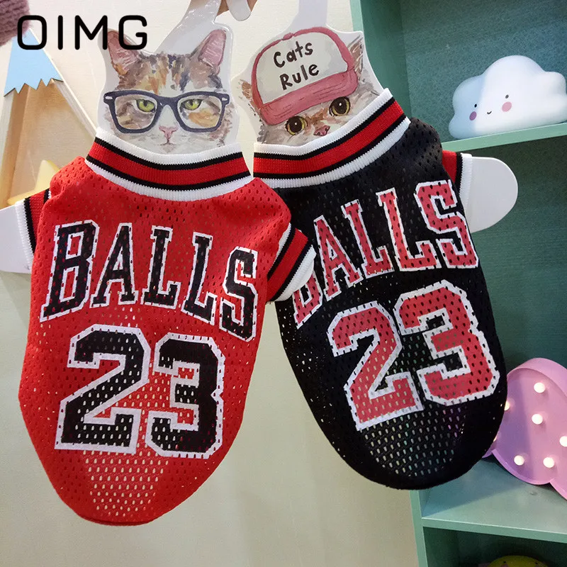 

OIMG Dog Basketball Clothes For Small Dogs Mesh Breathable Dog Jersey Summer Cat Puppy Sleeveless Dog T-Shirts Chihuahua Bulldog