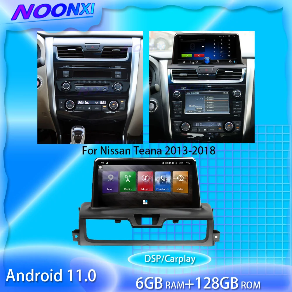 

Android 11.0 128G For Nissan Teana 2013-2018 Car Radio Multimedia DVD Player Stereo Receiver GPS Navigation DSP 2 Din Head Unit