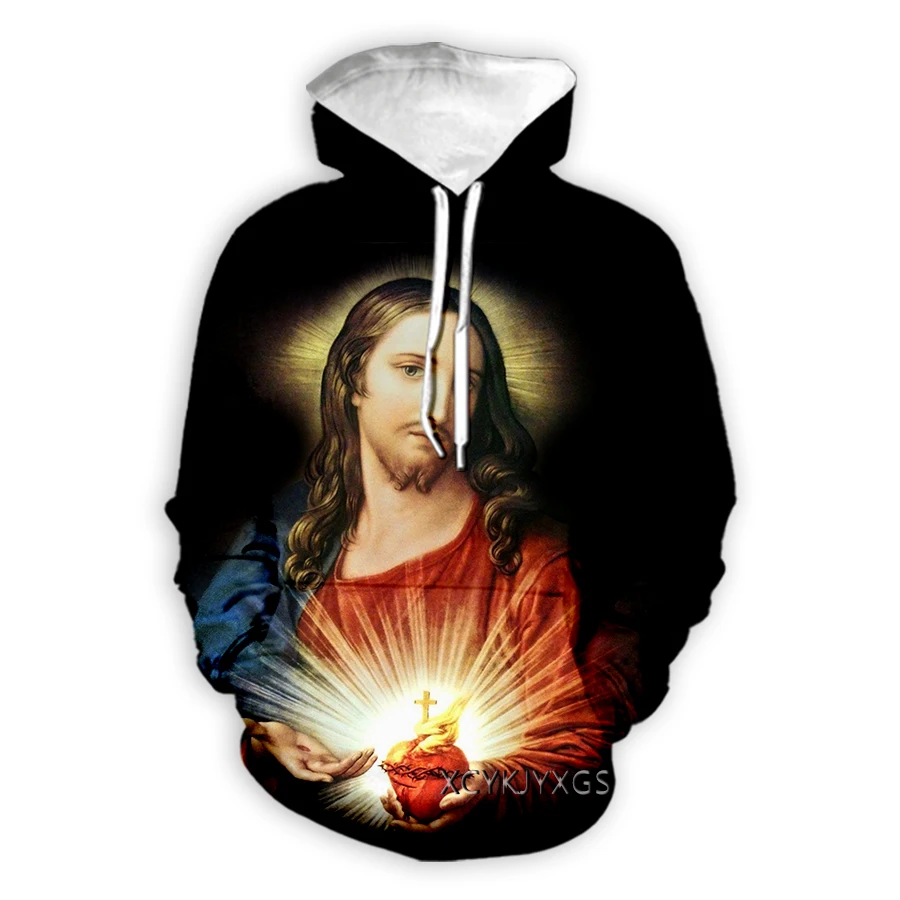 Xinchenyuan – sweat-shirt à capuche pour hommes et femmes, impression 3D de la Religion de dieu, Christ, jésus, vêtements de rue, Hip Hop, décontracté, Z32