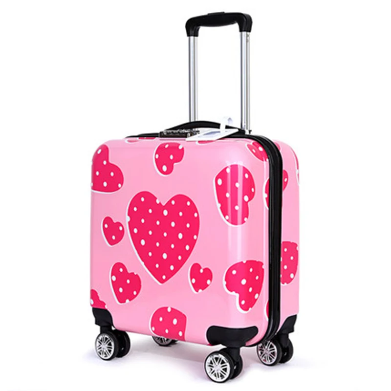 Valise à roulettes universelle pour enfants, valise de dessin animé pour garçon, légère et encombrante, 18 po, 600 po, 20 po