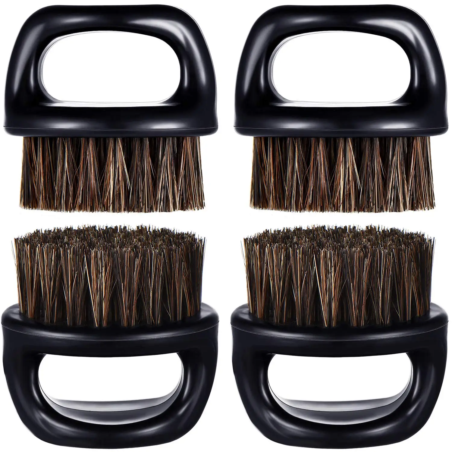 Newstyle Beard Brushes for Men, Round Shape Soft Bristle Mustache Brush Plastic Handle Beard Sweep Brushes for Men Beard Styling