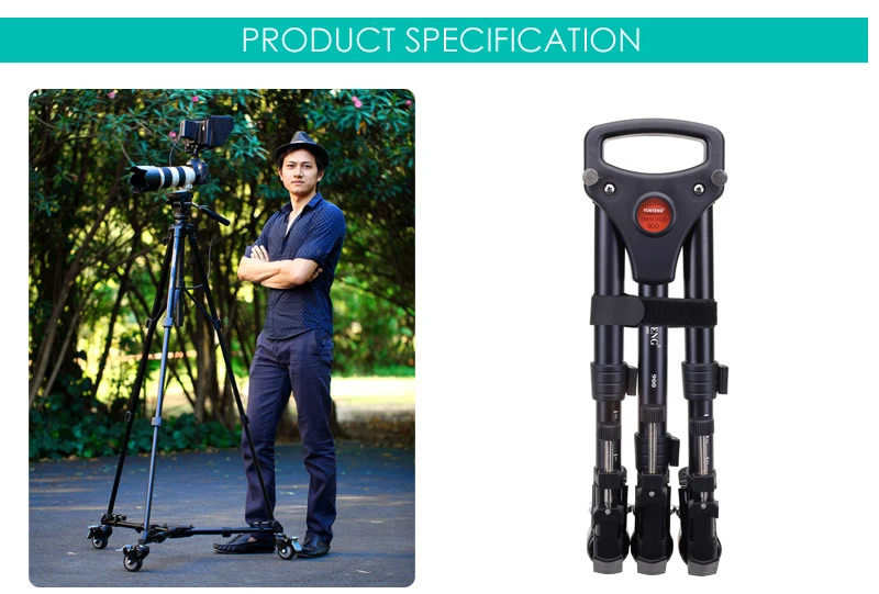 Professional Tripod Dolly Wheels Aluminum alloy For Studio Photo