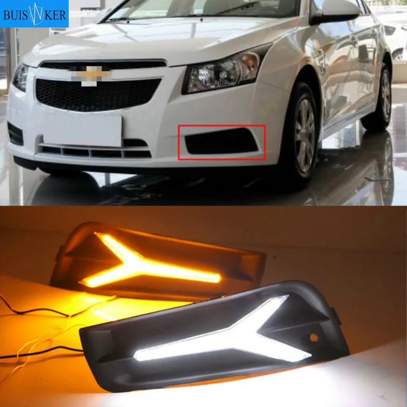 

1 set 12V LED DRL Daytime Running Lights Daylight With turn signal Lamp For Chevrolet CRUZE 2009 2010 2011 2012 2013 2014