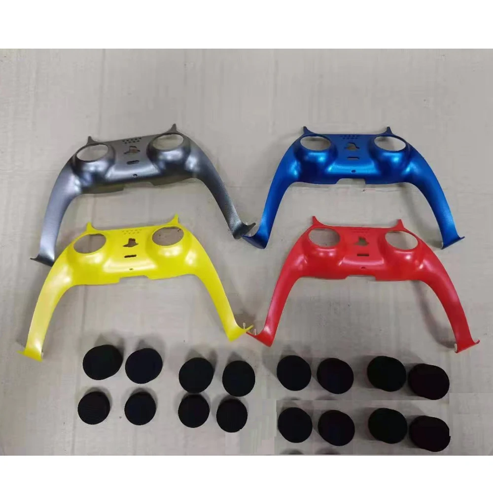 10pcs With joystick capDecorative Clip Cover Clamp Controller Middle Decorative Cover plate  Strip Skin Shell for PS5 Gamepad