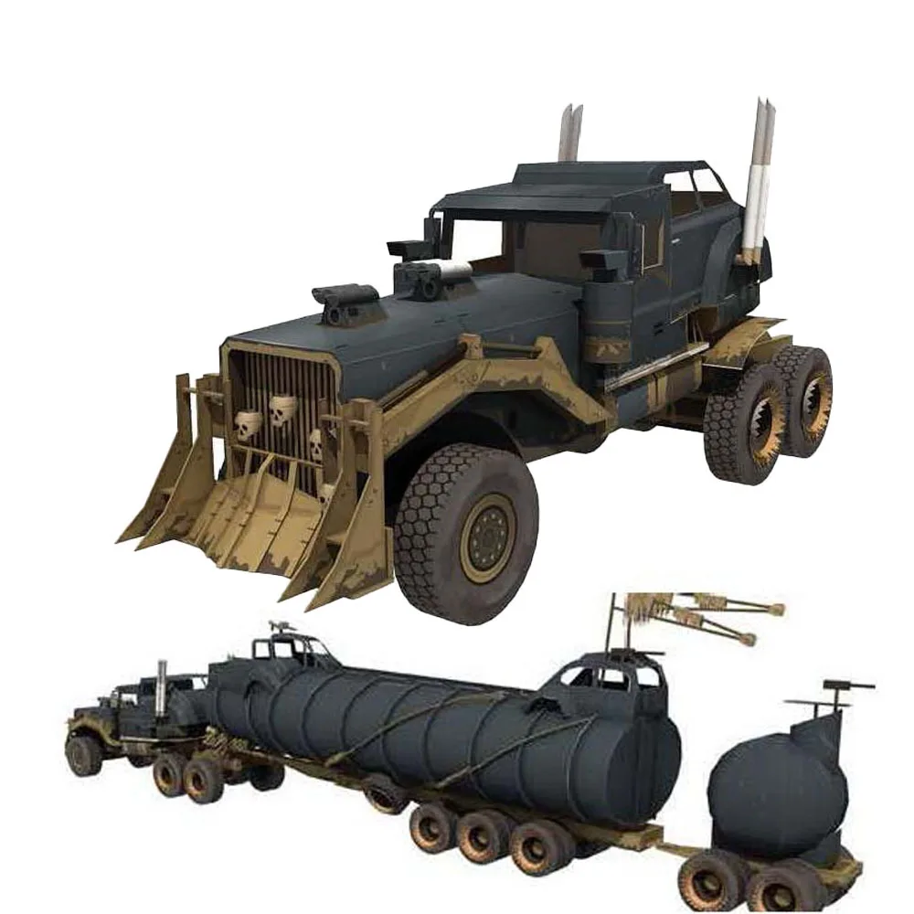 1:25 Mad Max War Rig Car Tractor DIY 3D Paper Card Model Building Sets Construction Toys Educational Toys Military Model