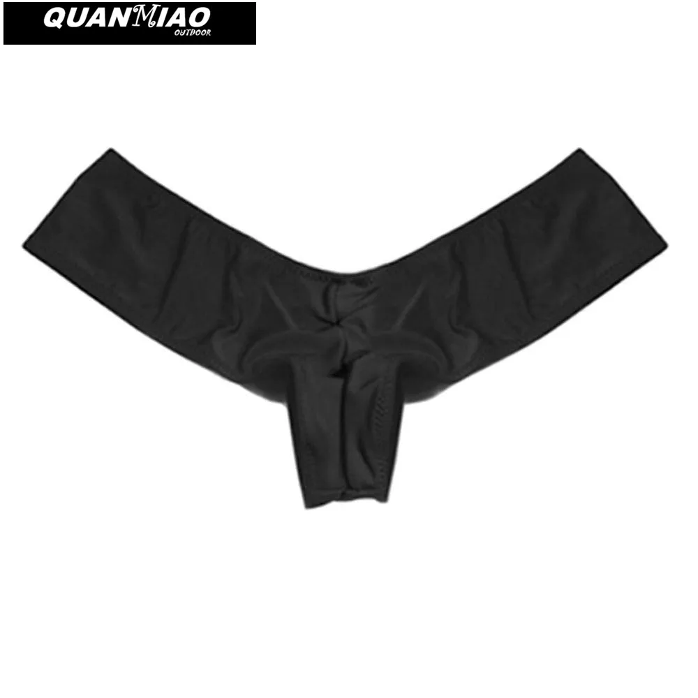 QuanMiao Sexy Women Brazilian Bikini Lady Swimwear Hot V Style Thong Cheeky Beach Bottom