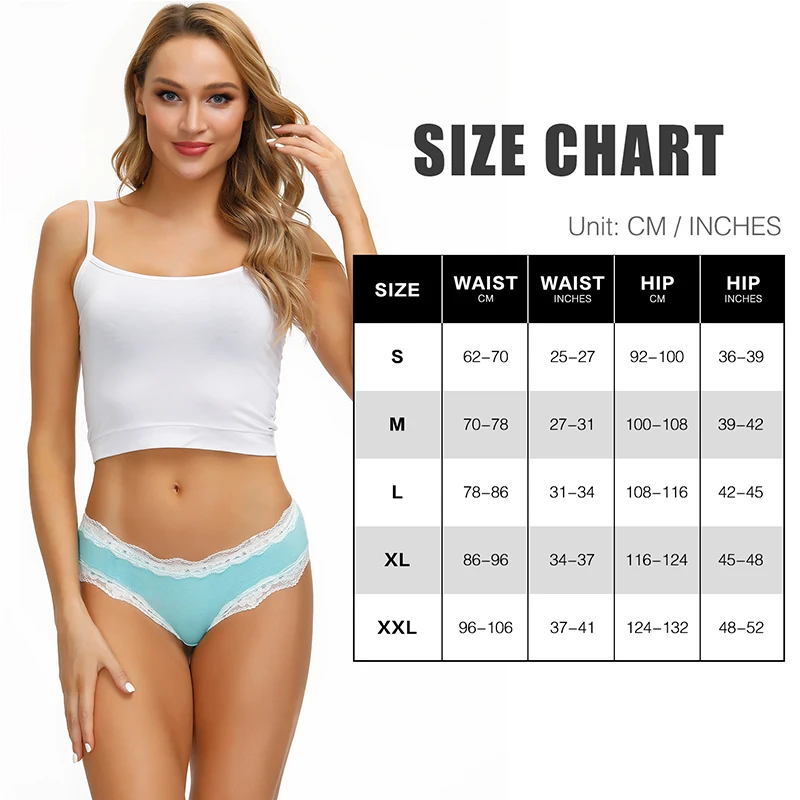 5PCS/Pack cotton women underwear set high quality soft panties for women lace low rise female ladies panties breathable briefs