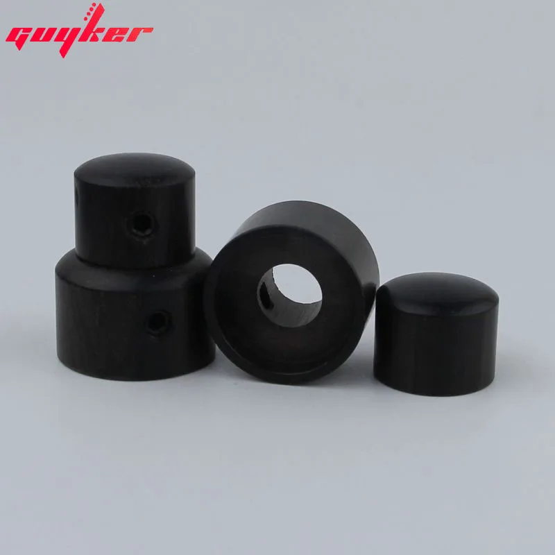 Guyker 2Pcs Ebony Concentric Stacked Knobs, Dual Dome Control Knobs, High Grade Dome Volume Tone Knob