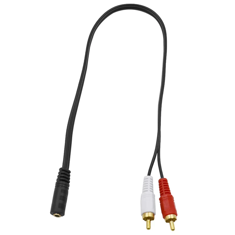 Universal 3.5mm Stereo Audio Female Jack to 2 RCA Male Socket to Headphone 3.5 Y Adapter Cable