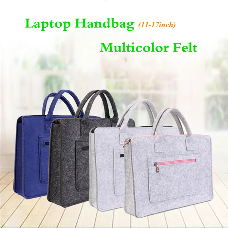 Fashion Solid Laptop Sleeve Pets Bags 17.3inch With Handle For Macbook Pro Dell Acer Lady 14\