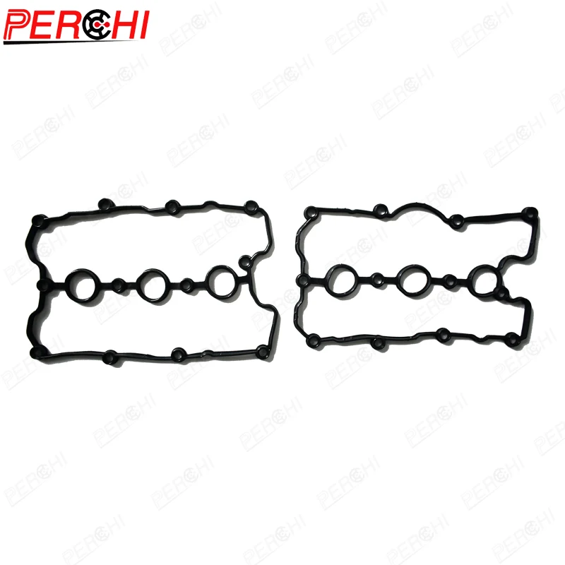 PERCHI New Genuine Valve Cover Gasket SET 2PC R L for VW Touareg Audi C6 A5 A4 A8 Q5 Q7 A6/2.8 24V 06E103484N 06E103483P