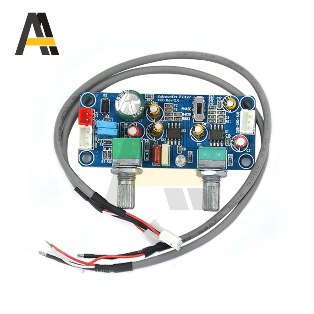 DC 9-32V Low Pass Filter Bass Subwoofer Preamp Amplifier Board Single Power Preamplifier With Bass Volume Adjustment Module