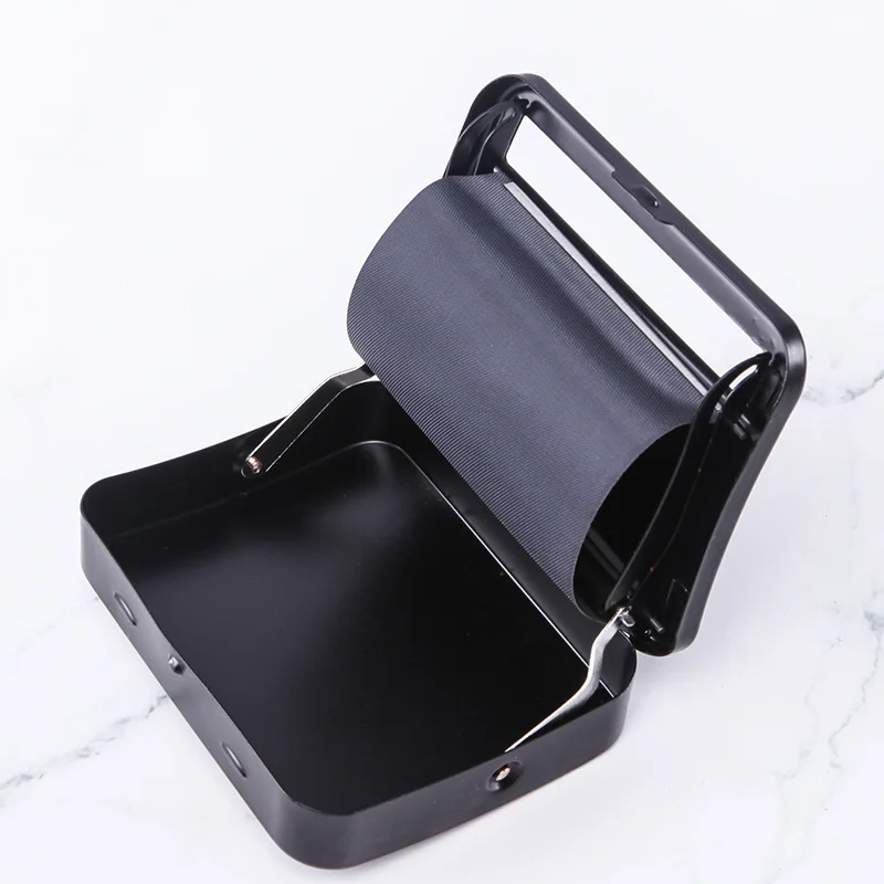 Tobacco Box Hand Roller Black 70mm/78mm Metal Box Type Automatic Cigarette Making Machine Cigarette Making Machine Cigarette Box