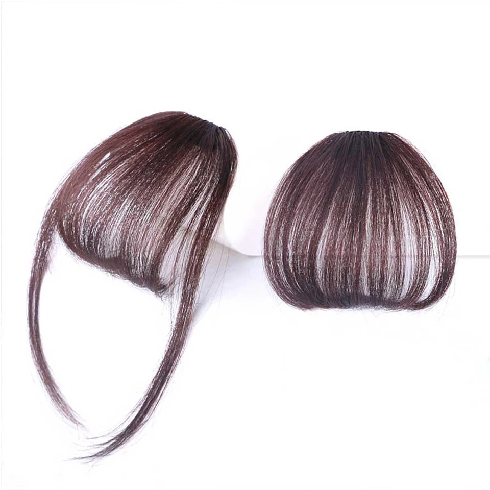 

AILIADE Fake Fringe Clip In Bangs Hair Extensions With High Temperature Synthetic Fiber Frivolous Black Brown Blonde