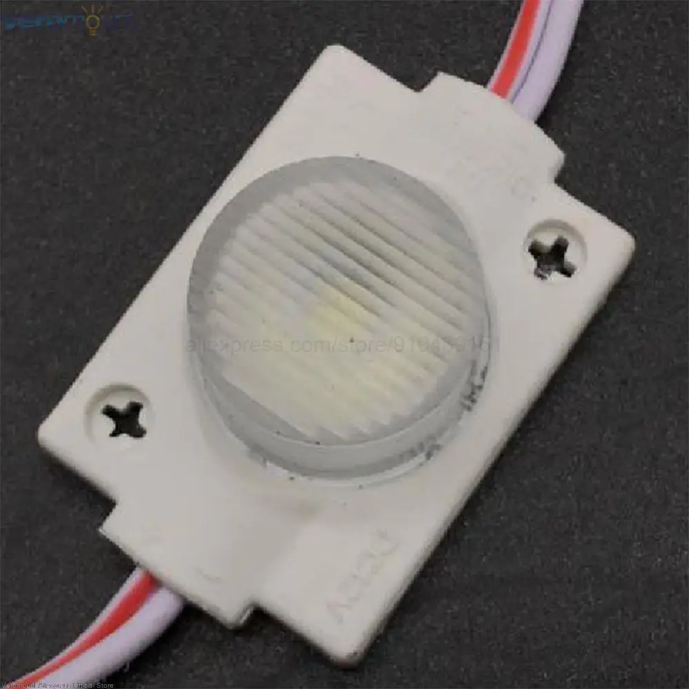 20pcs 1.5W 3030 Injection LED Module String with Lens 12V Super Bright Advertising Light 36 x 25 IP65 Waterproof Sign Backlight