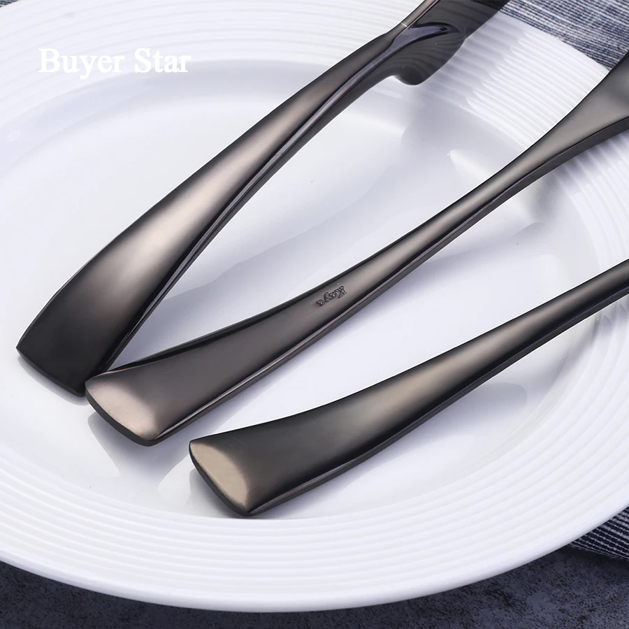 New Stainless Steel Flatware Set Silver Plated Cutlery Quantity 16Pcs Dinner Set Tableware Silverware Dinner Fork Spoon Knife