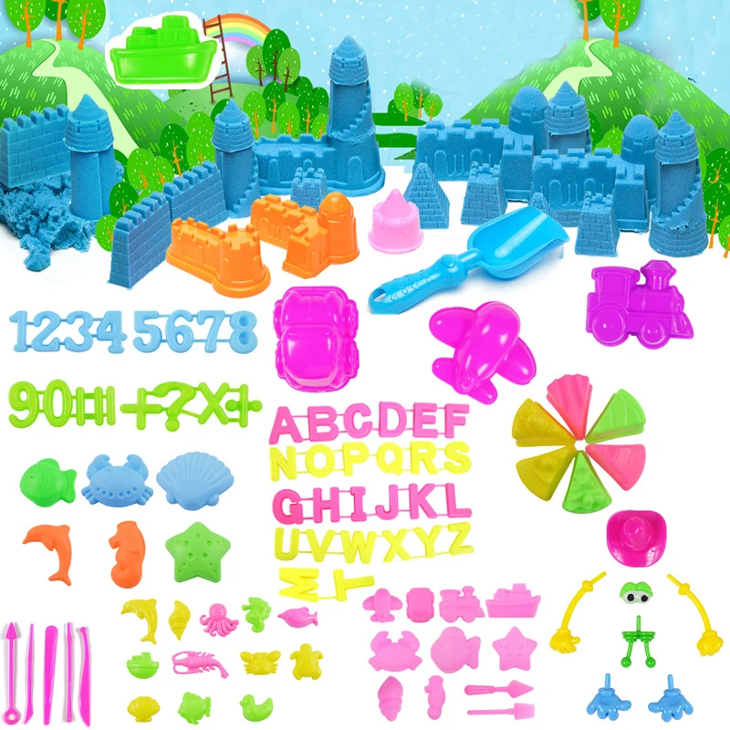 DIY Slime Plasticine Mold Modeling Clay Kit Slime Plastic Play Animals Flowers Ocean Castle Funny mold tool child Toys Kid Gift