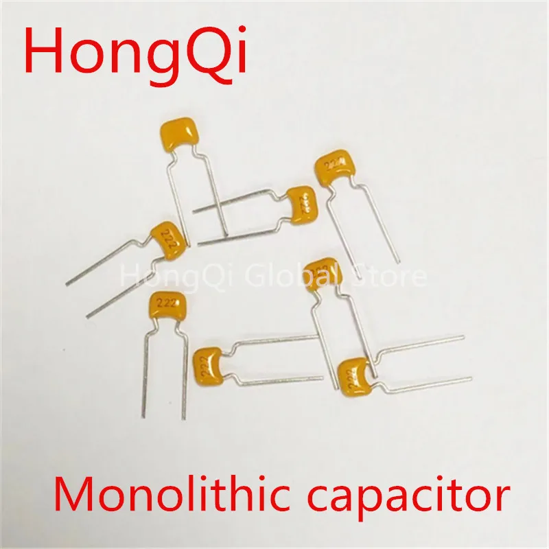 

100PCS Marking code BC222 2200PF 2.2nF 0.0022uF 50V P=5.08MM Monolithic Ceramic Capacitor