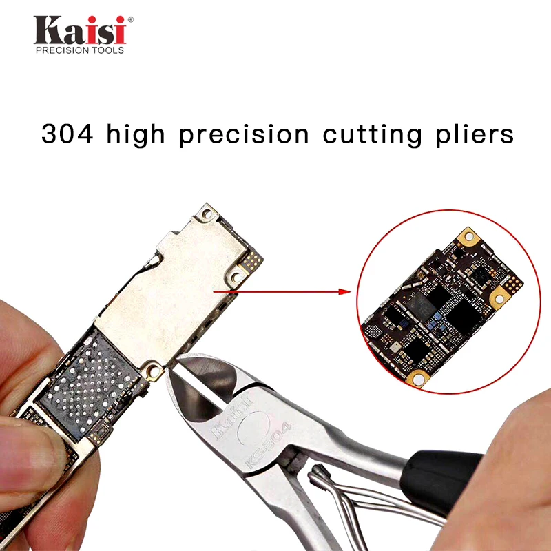 Kaisi KS-304 CR-V Alloy Steel Mobile Phone Mainboard EMI Shielding Cover Precision Cutting Pliers Phone Repair Hand Tool