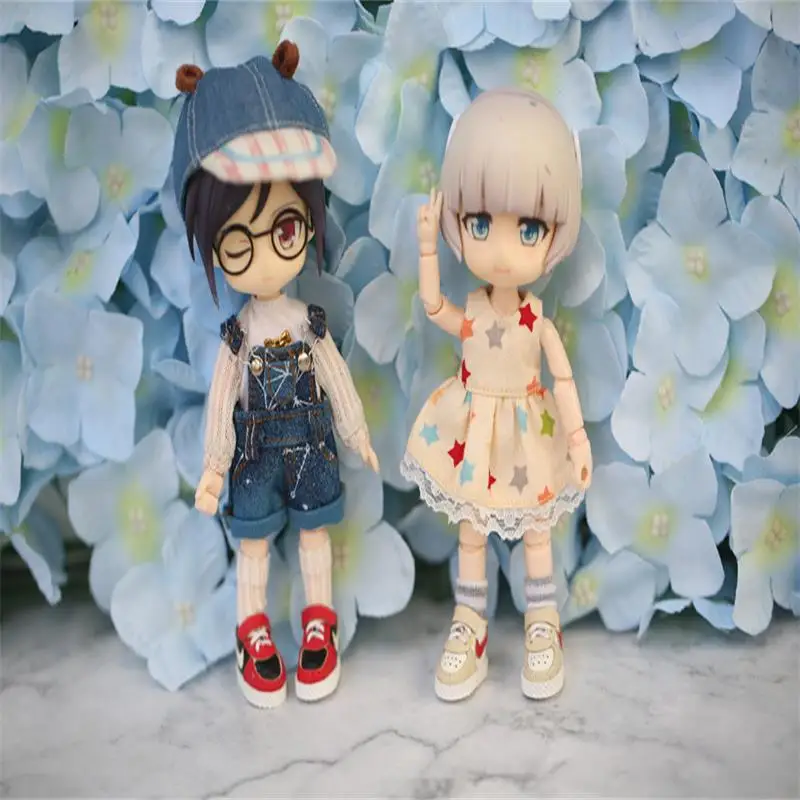 Nuovo 1 pz Fashion ob11 Dolls Dress Cute Sky Star abito base per OB11 1/12 bjd Dolls accessori vestiti per bambole