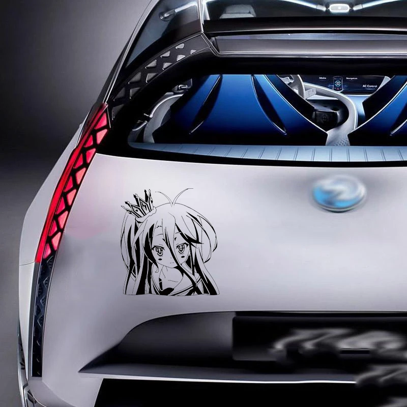 Anime Girl Car Sticker sex Cartoon Vinyl Decal No Game No Life  Motorcycle SUVs Bumper anime accessories