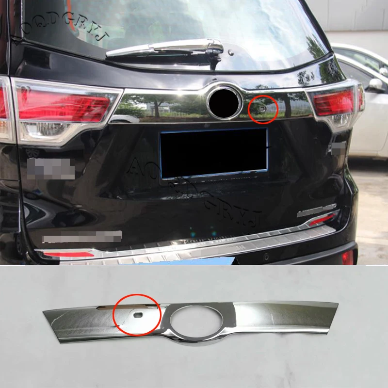 

For Toyota Highlander 2015-2019 ABS Chrome Rear Trunk Door Tail Gate Moulding Cover Trim Car Styling Accessorie