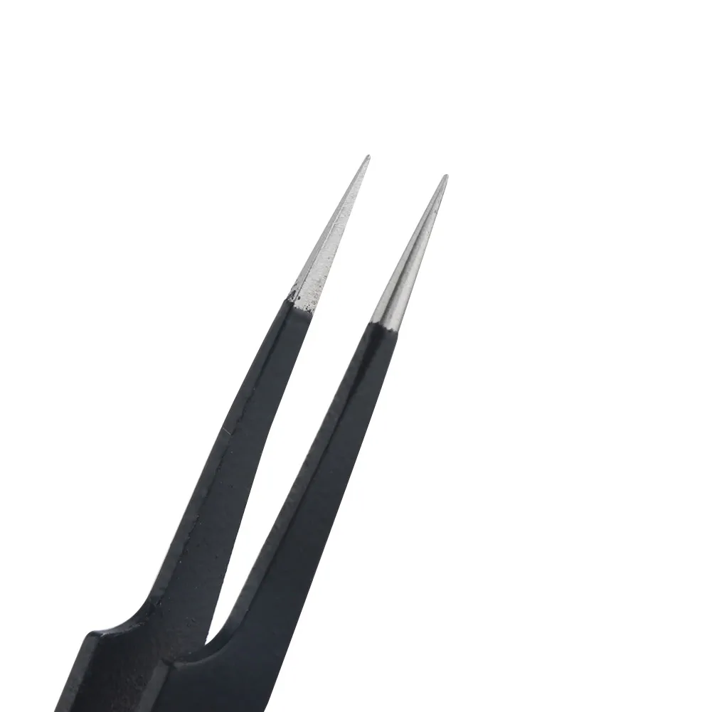 Pinzas puntiagudas de precisión antiestática ESD-18, pinzas rectas duraderas de acero inoxidable para electrónica, herramienta de reparación de teléfonos móviles