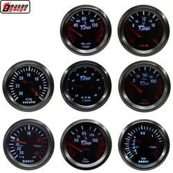 Dragon 52mm Auto Car Modification Pointer Boost Vacuum Water Oil Temperature Meter Pressure Voltage RPM Gauge White Light