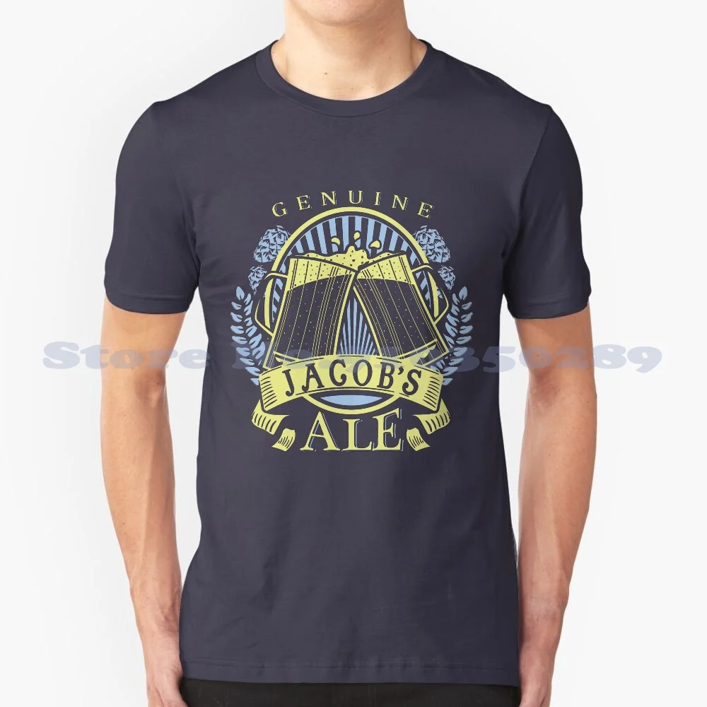 Jacob'S Ale Beer Lover Name Gift Design 100% Cotton T-Shirt Jacob Name Beer Jacobs Beer Jacobs Ale Jacob Homebrewer Jacob Beer