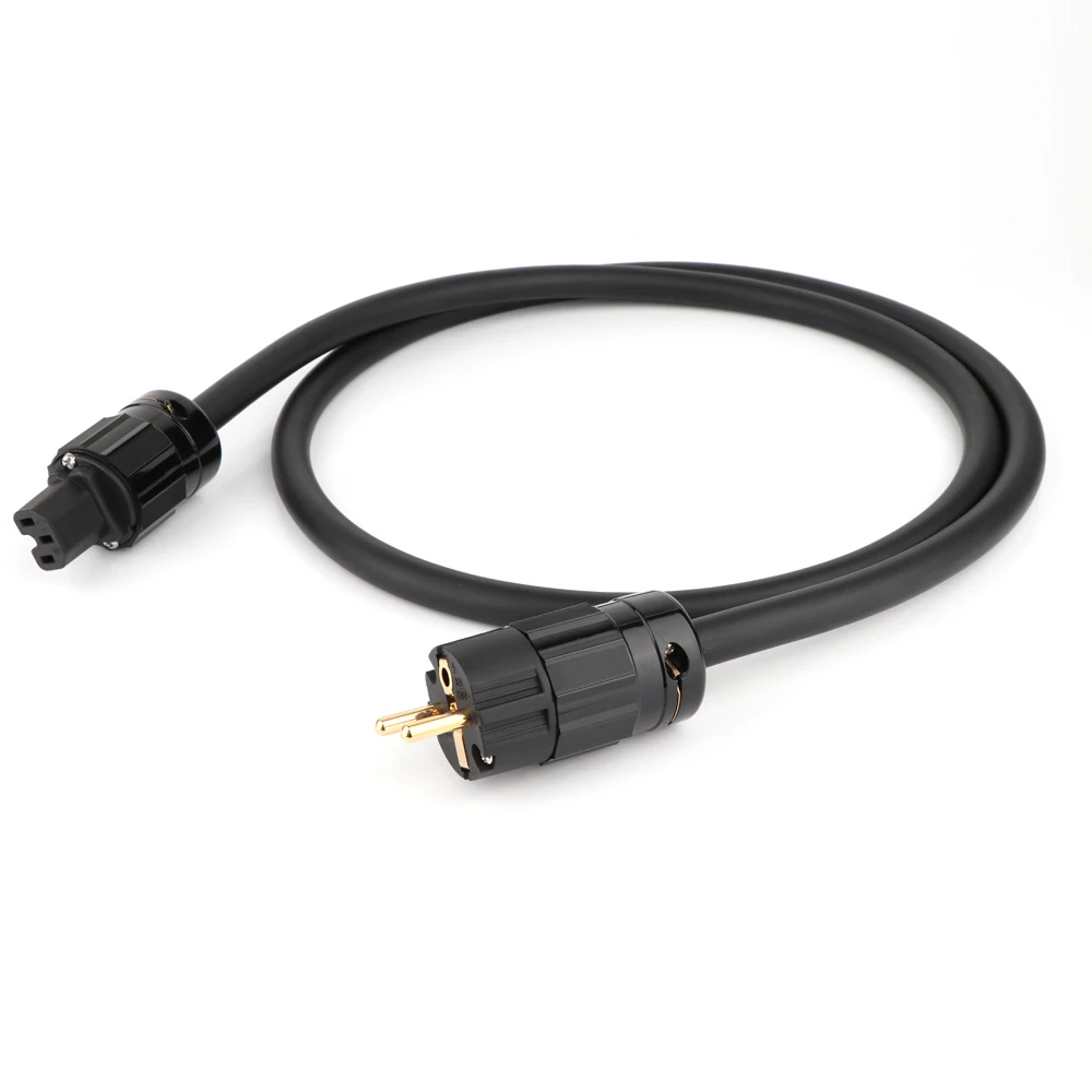Hi-End P-314Ag OFC versilbertes Netzkabel HiFi EU Audiophile Power Audiokabel Schuko AC-Stromkabel mit vergoldetem Stecker – Detail 2