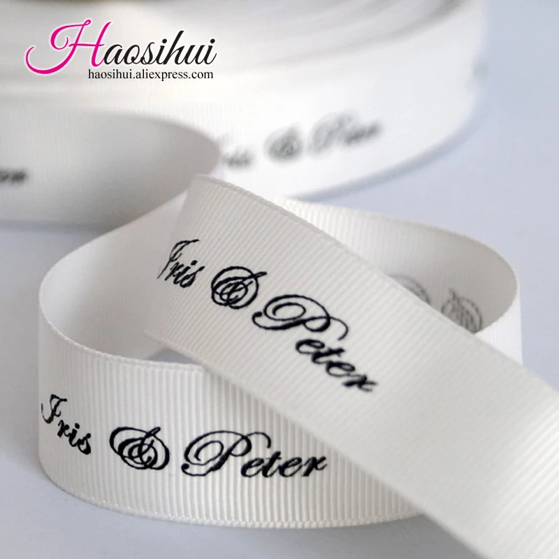 2-1/2''(64mm) Customized Printed Grosgrain Ribbon Wedding Accessories Party Decoration 100 yards/lot