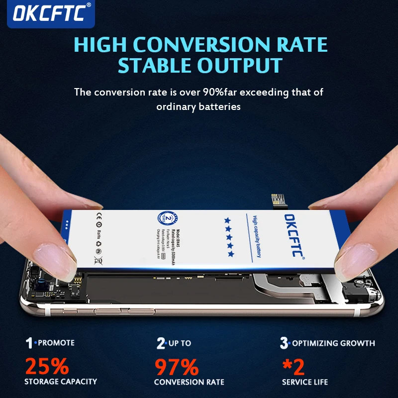 OKCFTC Original EB-BG965ABE Battery For Samsung GALAXY S9 Plus G9650 S9+ G965F Genuine Replacement Phone Battery 5000mAh