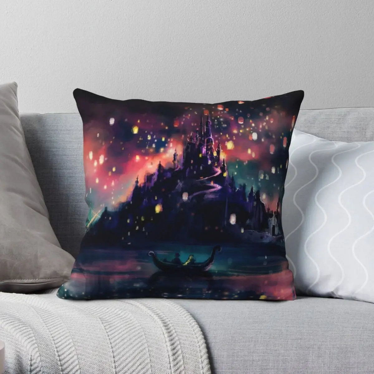 

Tangled Square Pillowcase Polyester Linen Velvet Creative Zip Decorative Throw Pillow Case Home Cushion Cover Wholesale