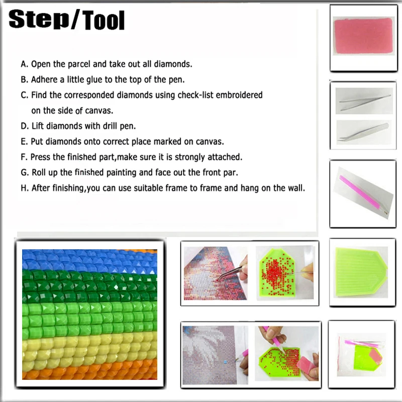 0.01 usd for missed colour 5d DIY Diamond Painting Cross Stitch 5D Diamond Mosaic 3D Diamond Embroidery Painting Rhinestones image 4