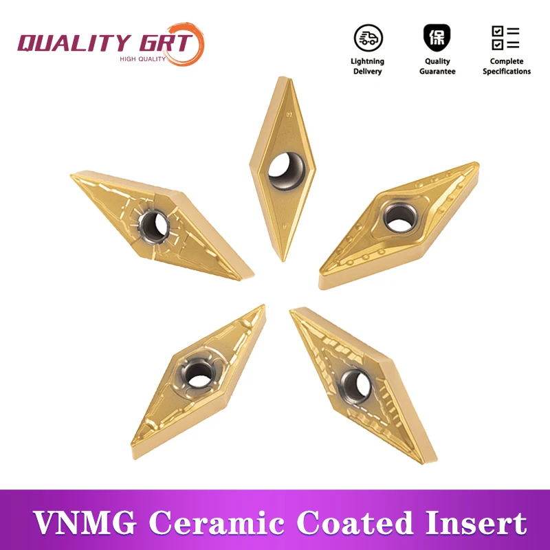 

Q.Grt Carbide Inserts External Turning Tools VNMG160408 VNMG160404 FG MS MT TS Turning Tools Ceramic Coated Insert Metal Lathe