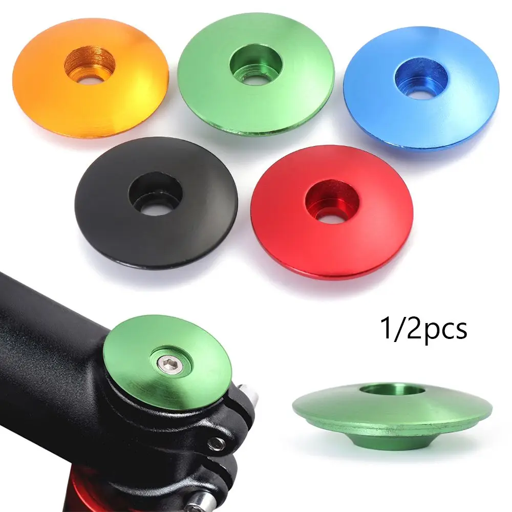 1/2pcs Aluminum Alloy Bicycle Headset Cap 286mm Dustproof Top Cap Cover Outdoor Cycling MTB Bike Headset Stem Cover