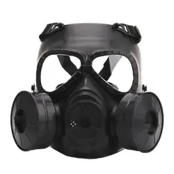 Protection Gas Masks Respirator For Airsoft Tactical CS outdoor Survival Game Paintball Match With Double Exhaust Fan