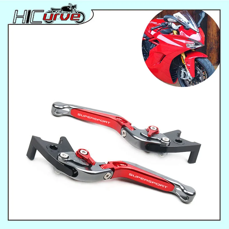 For DUCATI SUPERSPORT 939 Supersport 939 2018-2022 2021 Motorcycle CNC Folding Extendable Brake Clutch Levers LOGO SUPERSPORT