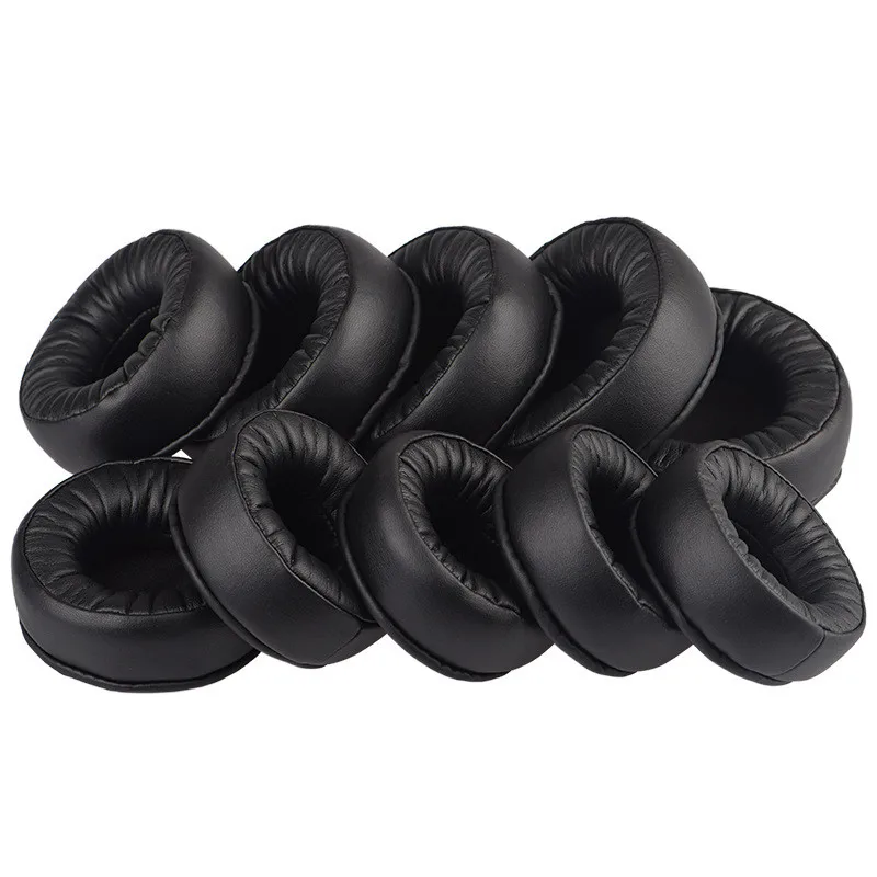 Thicken Protein Leather Memory Foam Replacement Cushion Ear Pads For Headphones 70MM 75MM 80MM 85MM 90MM 95MM 100MM 105MM 110MM