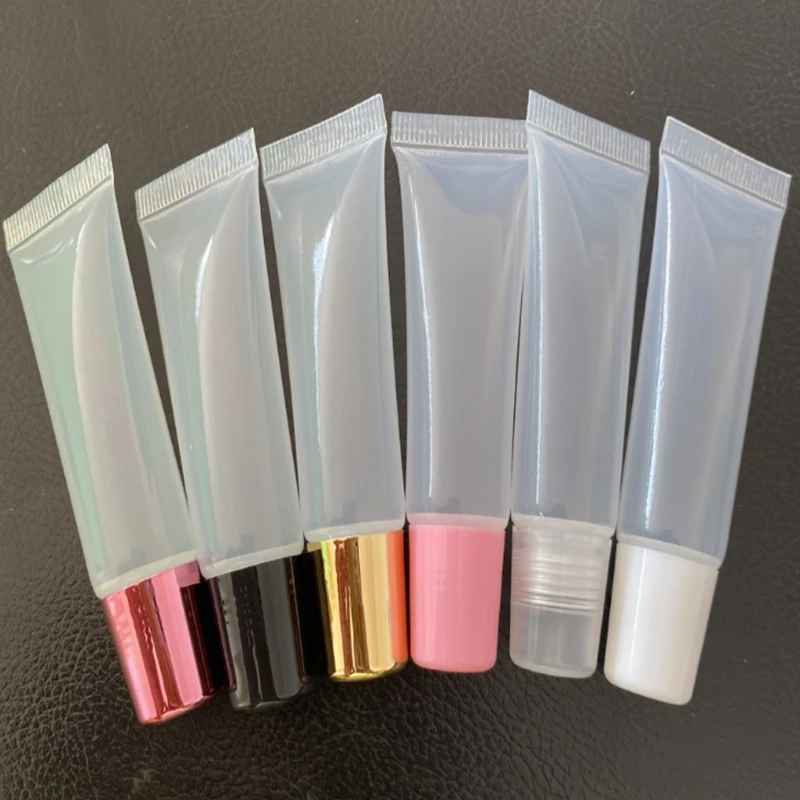 

10pcs/lot 8ml 10ml 15ml 20ml Empty Lipstick Tube,Lip Balm Soft Hose,Makeup Squeeze bottle,Clear Plastic Lip Gloss Container