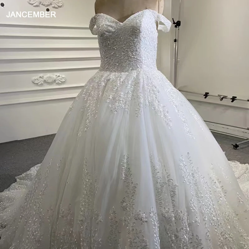 

RSM66712D new ball gown sexy Large size wedding dresses lace appliques wedding dress off shoulder robe de mariée grande taille