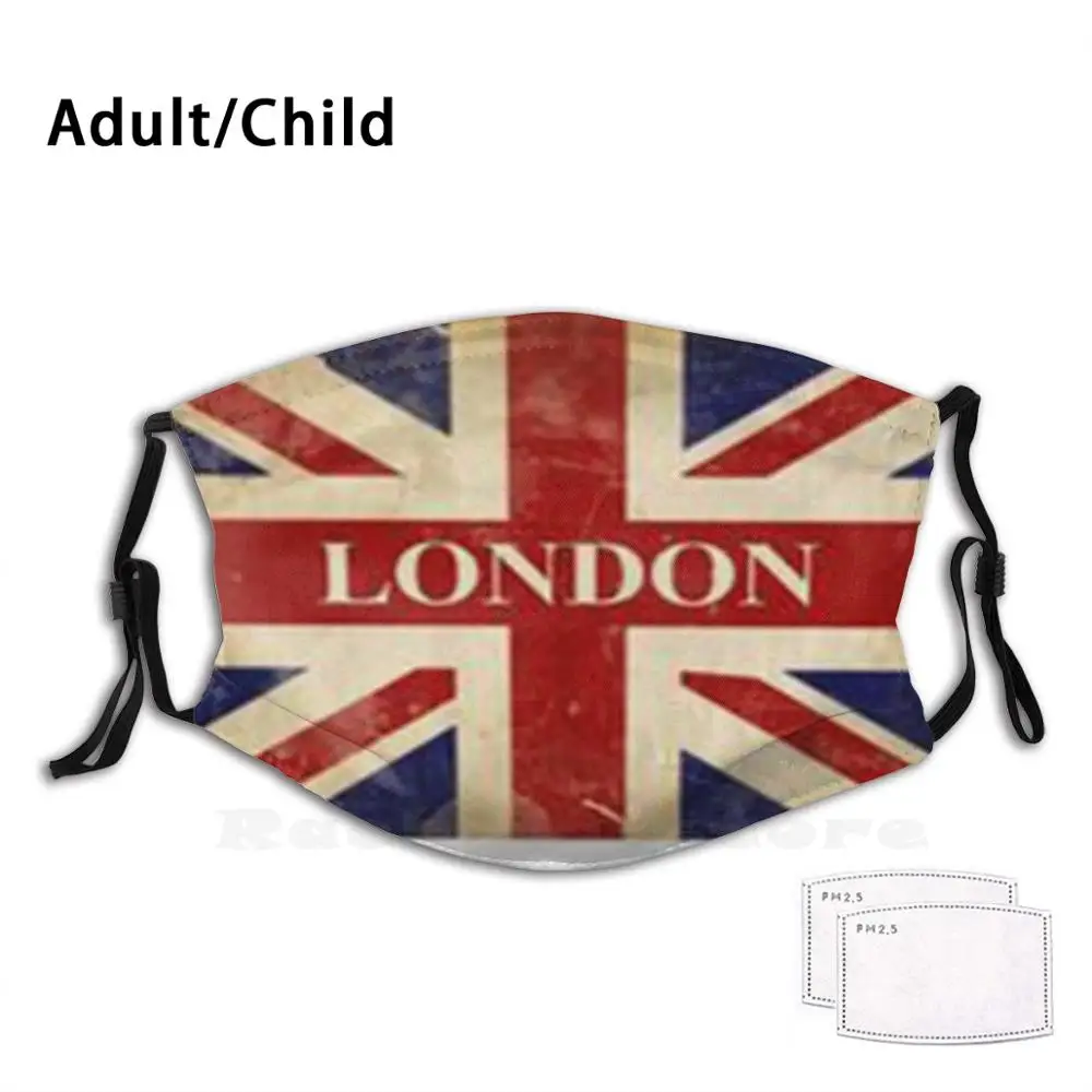 

Union Jack Funny Print Reusable Pm2.186 Filter Face Mask British Flag British Flag Uk United Kingdom Great Britain Union Jack