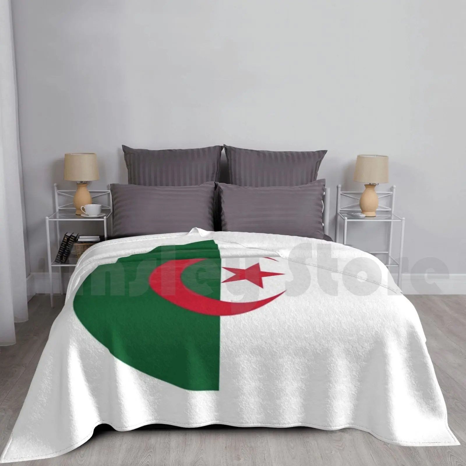 Algerian Flag Blanket Fashion Custom Algeria Algerie Dz ? ? ? ? ? ? ? Algerienne Alger Oran Dzair Algiers