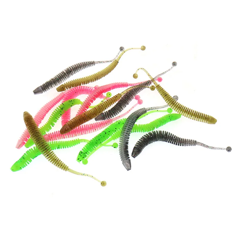 HISTOLURE 10pcs/lot  80mm 1g soft bait Small single tail ball tail Soft bait Artificial Bait silicone bait Fishing Lure