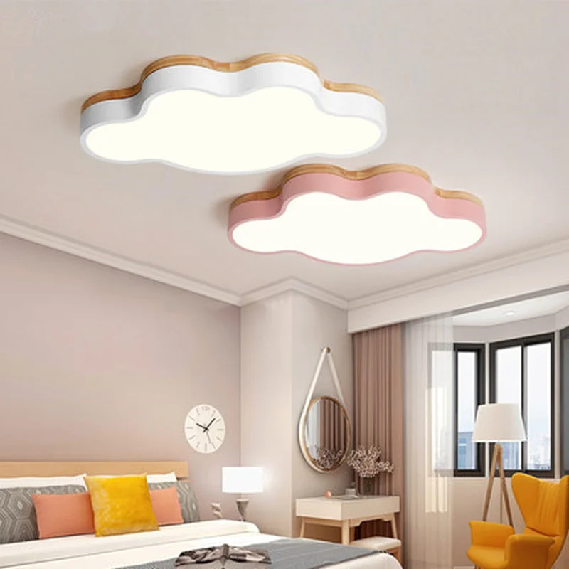 

Round Wooden LED Ceiling Lights With Remote Control Modern Ceiling Lamp For Living Room Dining Kitchen Lighting Fixtures