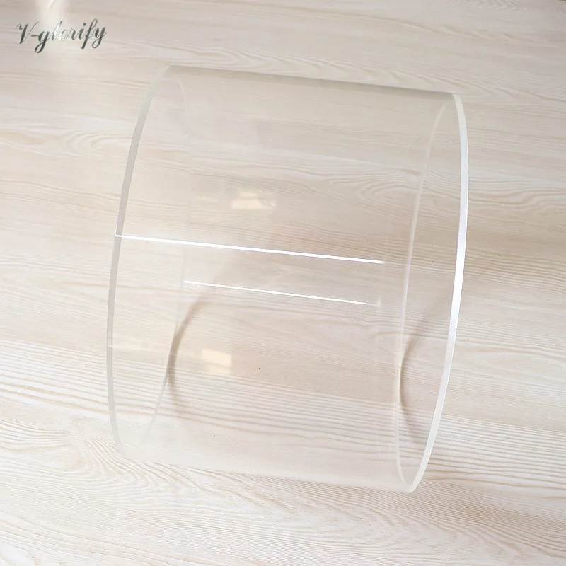 12*12 Inch Acrylic Drum Body Drum Shell Transparent Undrill No Holes with 45 Degree Bearing Edge 13inch Diameter 9inch Depth