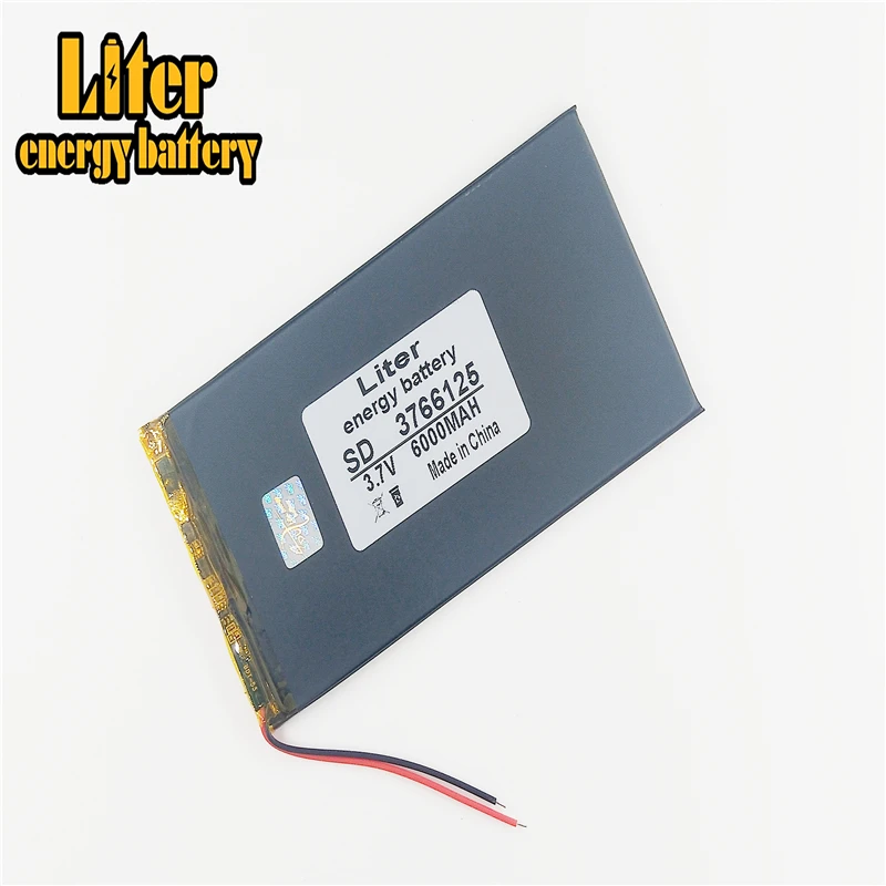 lithium polymer battery 3766125 3.7V 6000mAh V811 with a flat battery protection